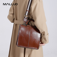 Tas Tangan Wanita Kulit Asli Retro Fashion Oil Wax, Tas Selempang Kulit Asli untuk Penggunaan Sehari-hari