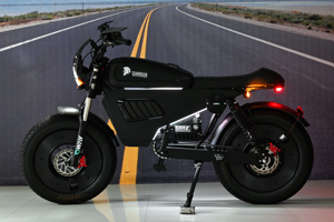 Vélo Électrique Urbain Rétro Black Warrior Himoto avec Cadre en Fer, Batterie au Lithium, Télécommande, <span class=keywords><strong>Carte</strong></span> NFC, Vitesse Rapide, Pneus Larges - Product Image 3