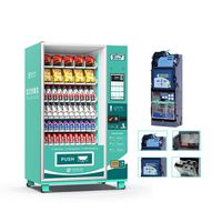 Máquina Expendedora de alimentos saludables personalizada para Metro, sistema atractivo para ventas efectivas, máquina expendedora combinada de bebidas y aperitivos