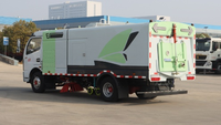 Balayeuse-laveuse de voirie compacte 100% électrique 4x2 |   Camion de nettoyage urbain léger pour voies étroites, adapté aux véhicules électriques