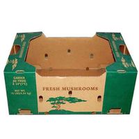 Boîte en carton ciré imperméable à l'eau Boîtes d'emballage de légumes Boîte de fruits ondulés enduits de cire vente en gros