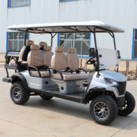 Voiturette de golf électrique homologuée pour la route, 6 places, avec climatisation et freins à disque de qualité supérieure pour un transport confortable toute l'année