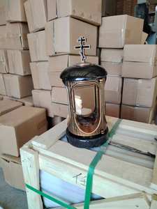 Cimetière Granit Pierre Tombe Mémorial Lumière Lampes Lanterne Kits Lanterne pour Funérailles Cimetière Lumière avec Croix Lampe pour Pierre Tombale - Product Image 5