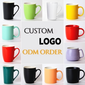 Taza de Café de Cerámica Personalizada de Primera Calidad, Venta al por Mayor de Fábrica, Taza para Leche <span class=keywords><strong>Orca</strong></span>, Forma Personalizada, Revestimiento Colorido, Segura - Product Image 2