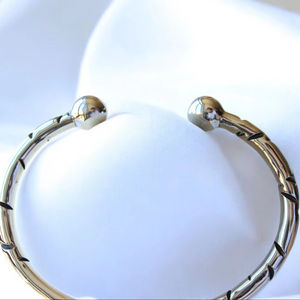 Pulsera Ajustable Hecha a Mano con Doble Bola de Plata de Ley Vintage, Diseño Minimalista para Hombre y Mujer, Color Negro Turquía, 26g - Product Image 2