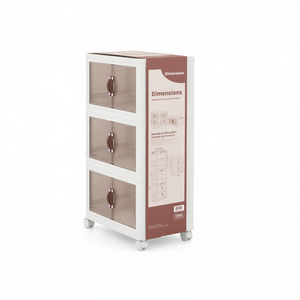 Contenedores Apilables para Almacenamiento Dimensions, 25.5 X 16 X 43.5, Organizador de Ropa, Cajonera de Plástico de Tres Niveles - Product Image 1