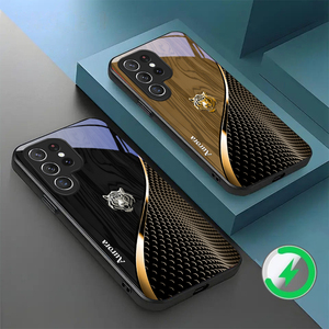 CHAOYIDIAN Custodia per Telefono in Vetro con Motivo Tigre Dorata e Marrone per <span class=keywords><strong>Samsung</strong></span> <span class=keywords><strong>Galaxy</strong></span> <span class=keywords><strong>S20</strong></span> <span class=keywords><strong>FE</strong></span> S21 S22 S23 Plus S24 Ultra S25 - Product Image 1