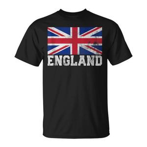 Camiseta con la bandera Union Jack de Inglaterra para hombre y mujer, ropa informal de algodón negro - Product Image 1