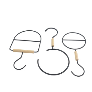 金属丝圆环单层围巾挂架，适用于衣柜、客厅、壁橱展示 - Product Image 2