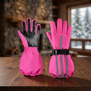 Custom Winter Ski Snowboarding <b>Gloves</b> Waterproof Breathable Insulated Polyester Mittens Factory Wholesale - Product Image 4