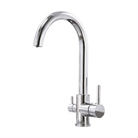 Robinet d'eau potable à double poignée avec cartouche en céramique, purificateur d'eau en acier inoxydable pour la cuisine domestique