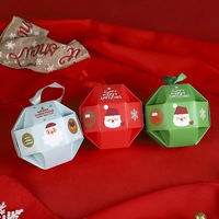 Boîtes à friandises de Noël auto-montables en papier recyclé avec impression offset pour cadeaux de fête, bonbons de Noël, emballage alimentaire
