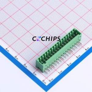 DB2ERC-2.5-16P-GN Plug-in Terminal Block Through hole,P=2.5mm Connector Board-to-Board / Socket - Closed 1x16P 2.5mm Green - Product Image 1