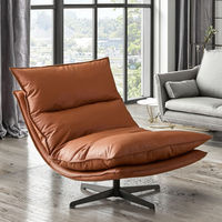 Fauteuil inclinable pivotant à dossier réglable en 3 positions, fauteuil de détente ergonomique individuel pour salon et hôtel