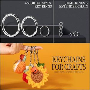 265PCS Keychain Hardware with 70 Swivel Clasps Lanyard Snap Hooks and 70 Keychain Rings for DIY Crafts, Resin and Jewelry Making - Product Image 5