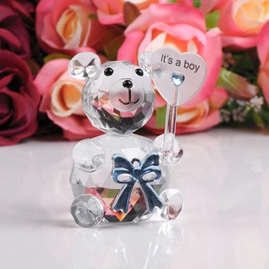Adorabili Bomboniere in Cristallo per Baby Shower, Orsetto in Vetro '<span class=keywords><strong>È</strong></span> un Maschio' - Product Image 2