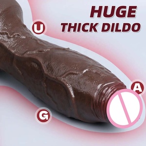 Dildo Realista Enorme y Grueso de Doble Silicona con Glándulas Suaves, Juguete Sexual Anal para Hombre y Mujer, con Ventosa, Pene Grande, Masturbadores, Dildos - Product Image 3