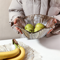 Luxe glazen fruitschaal van hoge kwaliteit voor tafeldecoratie