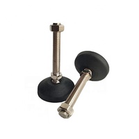 Pied de nivellement industriel robuste en plastique de 50 mm de diamètre avec base pivotante M8 M10 M12 pour atelier et entrepôt