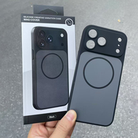 Étui de téléphone magnétique bicolore série 17 pour iPhone 16 15 14, découpe précise de l'appareil photo, étui de téléphone magnétique fin avec anneau