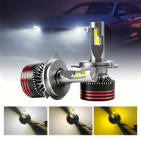 Ampoule de phare LED bicolore jaune et blanc JHS M8 Pro, faisceau haut et bas, H4 H7 9006 881 H11, phare antibrouillard pour voiture universelle