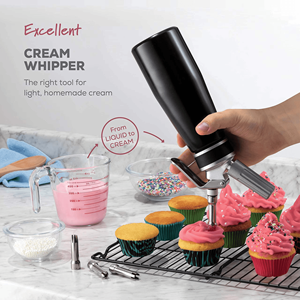 Vente en gros : Distributeur professionnel en aluminium de 1000 ml pour crème fouettée, haute performance - Product Image 1