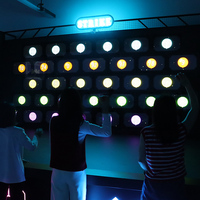 Sol lumineux interactif LED pour jeux actifs avec LED RGB 3-en-1 pour maison de jeu et centre commercial - Construction métallique