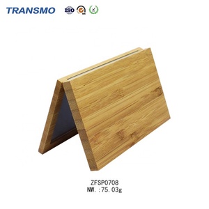 ตลับใส่อายแชโดว์แม่เหล็กไม้ไผ่แบบเปล่า ขายส่ง ตลับอายแชโดว์แบบพกพาพร้อมกระจก - Product Image 5