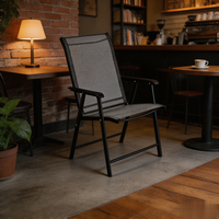 Chaise de loisirs pliante portable moderne d'extérieur en gros, avec cadre métallique durable, tissu respirant, résistant aux UV et léger