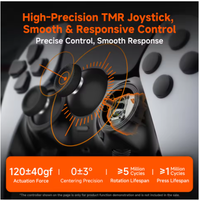 2/8 PIÈCES CHARM FOCUS TMR Joystick Électromagnétique, Compatible avec la Manette PS5/PS5 Edge, Remplacement Anti-Dérive, Simulation de Doigt