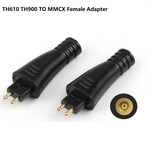 Gold Plated Earphone Plug TH610 TH900 to MMCX Female Pin Converter for Fostex Headphone