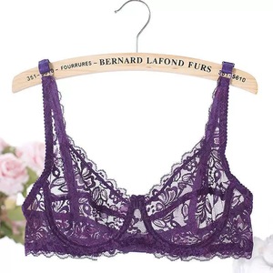 FF6288 Reggiseno da donna in pizzo con ferretto, sexy, in rete, balconette, senza fodera, chiusura posteriore, non imbottito, lingerie sexy - Product Image 5