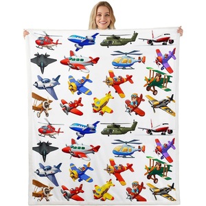 Manta de Franela con Dinosaurios de Dibujos Animados, Manta para Siesta, Cálida y Súper Suave para el Invierno, con Estampado Personalizado - Product Image 1