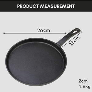 Capa de sartén antiadherente de hierro fundido-Cake Pancake Crepe Maker Flat Pan Plancha Desayuno Tortilla Sartenes para hornear - Product Image 3