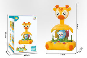 Jouet <span class=keywords><strong>pour</strong></span> bébé EPT Girafe à presser et à tourner avec lumières et <span class=keywords><strong>musique</strong></span>, carrousel interactif rotatif <span class=keywords><strong>pour</strong></span> nourrissons et tout-petits - Product Image 2