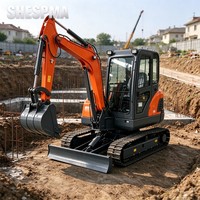Mini-excavatrice sur chenilles de 15,2 kW, couple de 70 Nm, pour travaux de terrassement et de creusement de caniveaux de pipelines sur chantier