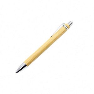 Cheap Promotional Eco Friendly Plain Bamboo Wood <b>Retractable</b> Ballpoint <b>Pen</b> With Custom Logo - Product Image 2