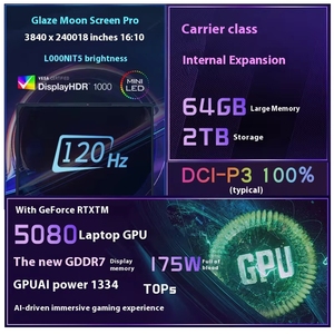 โน้ตบุ๊ก MSI <span class=keywords><strong>Titan</strong></span> 18 Pro 2025 เกมมิ่งบีสท์ R9 9955HX3D แรม 64GB ความจุ 2TB หน้าจอ 4K MiniLED 120Hz แสดงผล DCI-P3 - Product Image 2