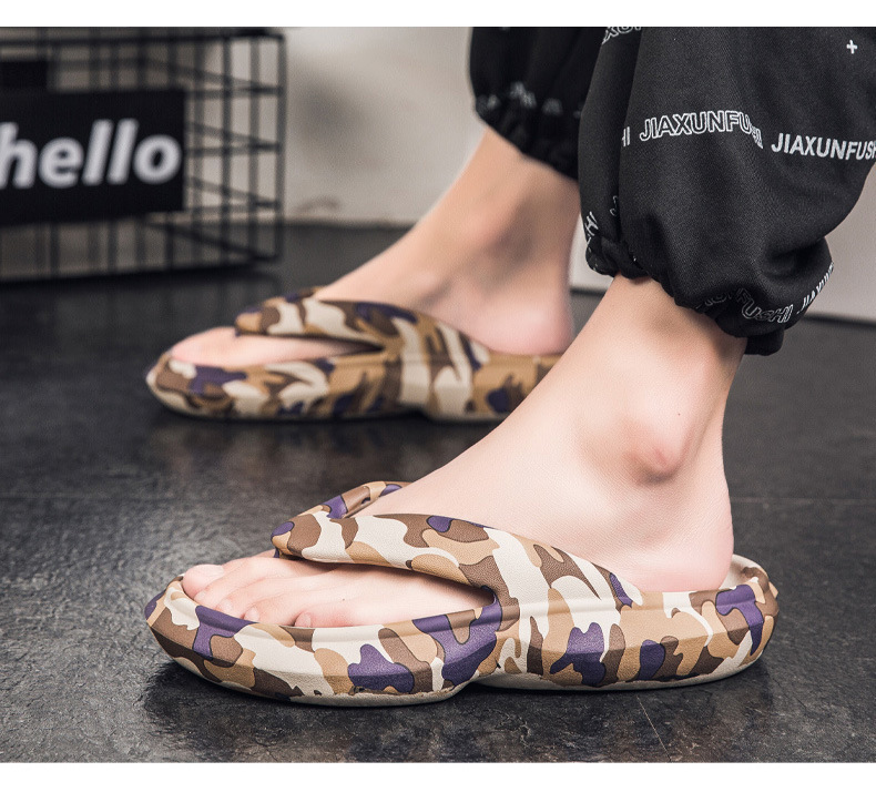 Large Size EVA Slippers Men Summer Outdoor Camouflage Flip-flopsThick Soled Sandals