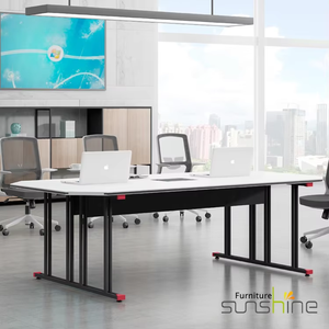 Sunshine Hansen: Design Moderno di Tavoli <span class=keywords><strong>da</strong></span> Ufficio, Arredamento Modulare per Postazioni di Lavoro per <span class=keywords><strong>4</strong></span> Persone, Pannelli Rivestiti in Melammina - Product Image 6