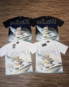 T-shirt ample à manches courtes 100 % coton pour homme Vale Sports, style hip-hop européen et américain, imprimé vieilli « Valley Dreams » - Product Image 5