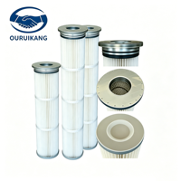 Sac filtrant en feutre polyester durable, cartouche, taille des pores 5-20 µm, respirabilité 12-16 M/mmin pour la filtration d'air industrielle