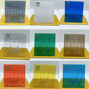 Garantie de 10 ans Feuilles de <span class=keywords><strong>soleil</strong></span> enduites UV Feuille de poly carbonate Pc Panneaux de serre en polycarbonate à double paroi creuse - Product Image 6