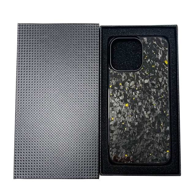Luxury Magnetic Wireless Charging Compatible Popular High Strong Real Forged Blue Red Carbon Fiber Phone Case for iPhone 12 Mini