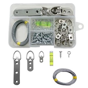 Metal <b>Hook</b> Set 103Pcs Iron Single <b>Hook</b> For Picture Frame Photo Hanging Rings Wall Mounting <b>Hooks</b> Kitchen Coat Rack Use - Product Image 3