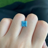 Bon prix, diamant de laboratoire de qualité supérieure, coupe princesse, 2,64 carats, VS1, CVD, bleu intense, certifié IGI