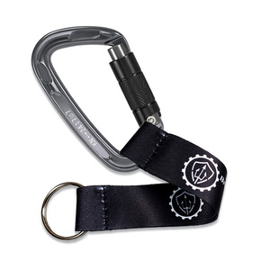 Custom Key Ring Short Lanyard Metal Key Chain Wristlet Carabiner Clip Fabric Keychain