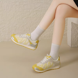 Dames veterschoenen met gesloten neus, ademende EVA tussenzool, dikke zool, lichtgewicht, anti-geur, altijdgroen wit, wandelschoenen - Product Image 4