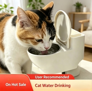 Fontaine à eau suspendue en acier inoxydable anti-déversement pour animaux <span class=keywords><strong>de</strong></span> <span class=keywords><strong>compagnie</strong></span>, gamelle anti-renversement légère, durable, étanche pour l'intérieur (pour petits animaux) - Product Image 1