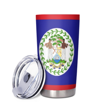 Gobelet isotherme 20 oz en acier inoxydable avec couvercle, motif drapeau de la Barbade, le plus vendu, idéal pour le café, convient aux hommes et aux femmes